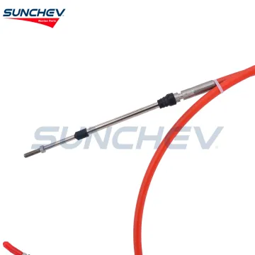SUNCHEV Boat Throttle Control Cable 19.7 Feet(Red)For Universal