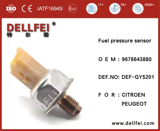 Wholesale Engine Parts Fuel Rail Pressure Sensor 9676643880 for CITROEN,PEUGEOT