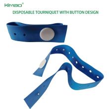 No Pain Tightening with Hole Button Disposable Tourniquet