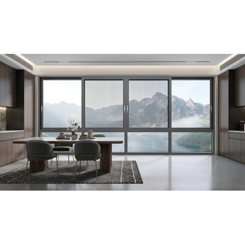 Janela deslizante de alumínio com tela mosquiteira Série Jazz