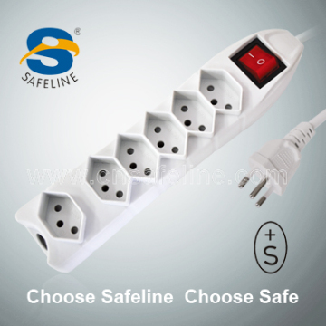 6 Ways to Utilize Swiss Socket with Cable H05VV-F 3G1.0MM and Overload Protection Switch SAFELINE