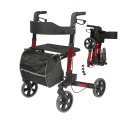 Double Folding Rollator Walker Aluminum Shopping Cart