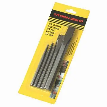 5-piece punch and chisel set, suitable for chipping, cutting and prying