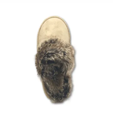 brown warm winter house slippers for ladies