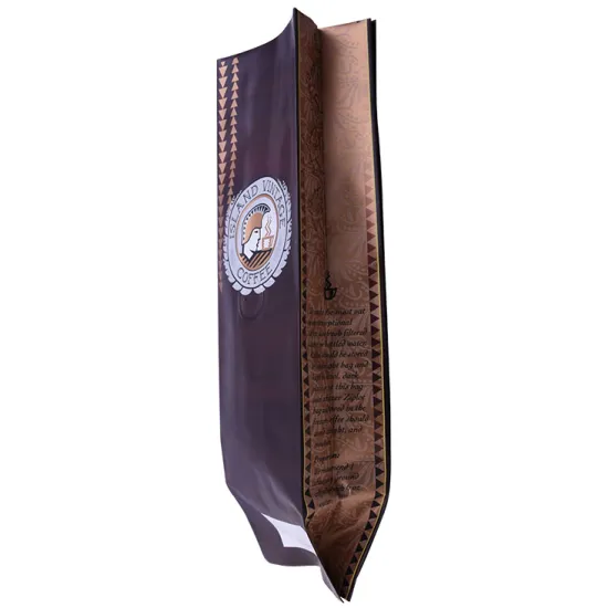 Food Grade Laminated Tin Tie Paper Flat Bottom Coffee Pouches Packaging Bag