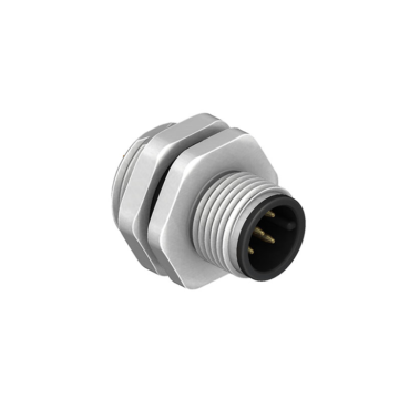 Waterproof Male Connector with Solder Cups, 5-Position, Panel Mount