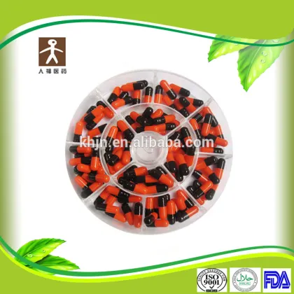 Size 0 print customed white/gold pharmaceutical capsules