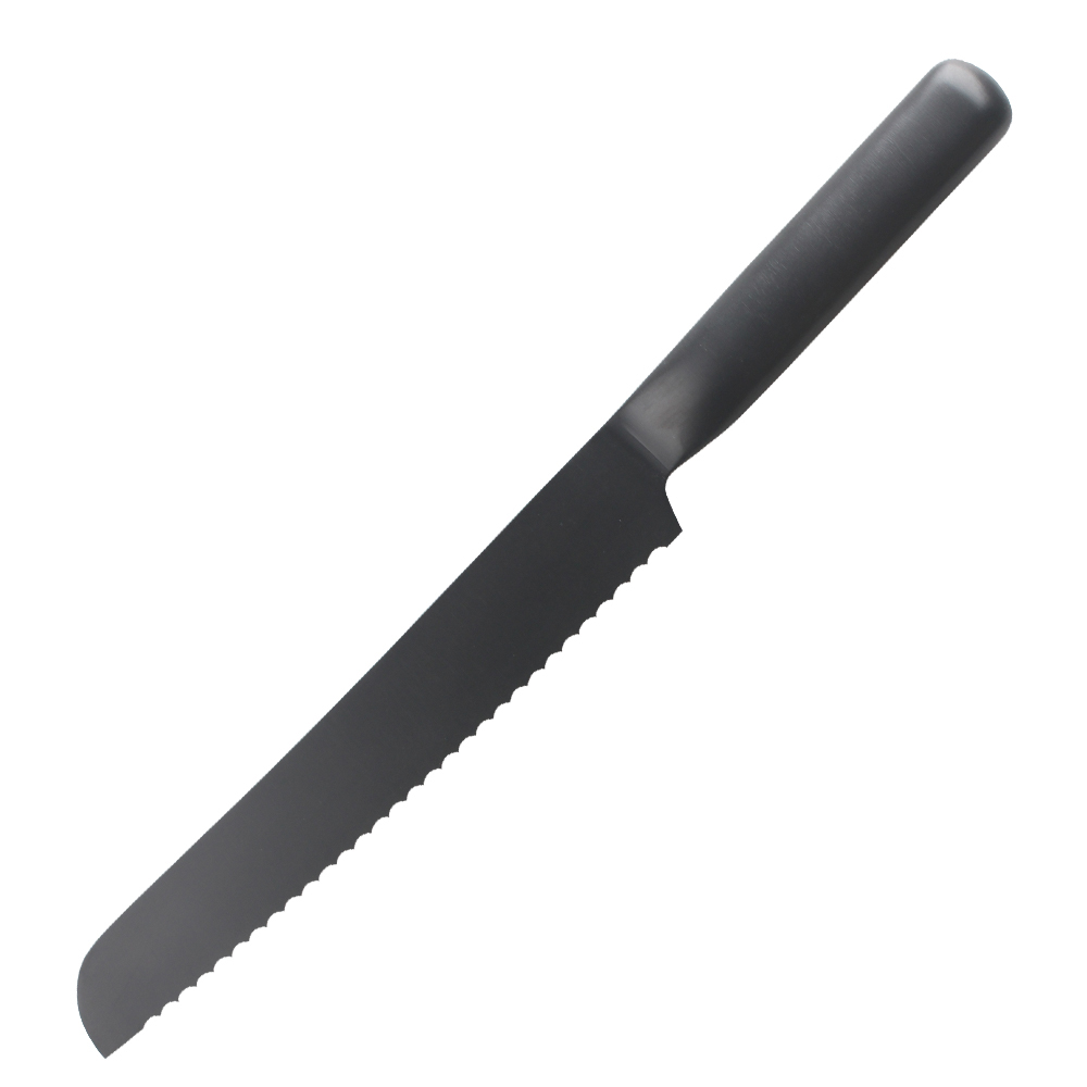 Nueva llegada 8 pulgadas cuchillo de pan de óxido negro