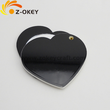 Heart shape acrylic mirrors with a hole for being keychain wholesale