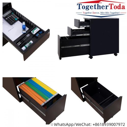 Steel Filiing Movable Lockers Modern Furniture movable mobile black cabinets Manufactory