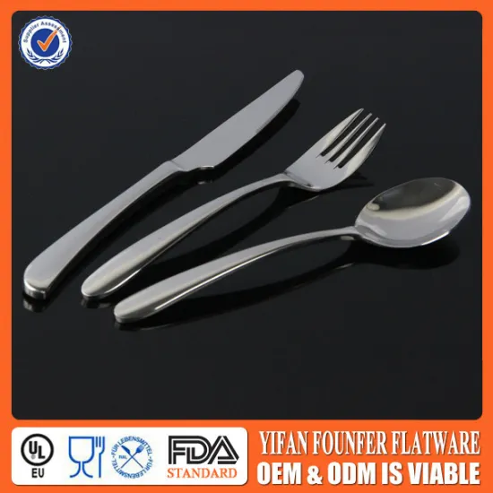 Stainless steel sugar spoon nice spoon and fork use in restaurant