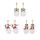 Femmes Noël Dangle Boucles D&#39;Oreilles Set Flocon De Neige Père Noël Chaussette Filles Mode Simple Boule De Cheveux Bague Oreille Anneaux Bijoux