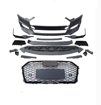 Front Bumper with Grille for Audi A4 B9 2017-2019 Facelift RS4 Style