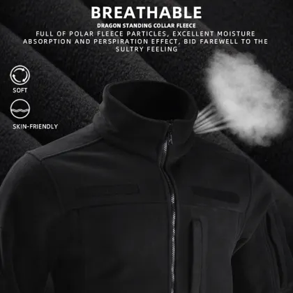 Men's Customized 100% Polyester Soft Shell Jacket - Windproof Outdoor Wear