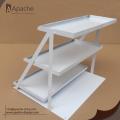 Supermarket bahan logam Multilayer Counter Display Stand