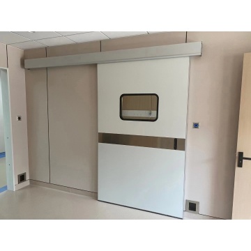 Laboratory steel electrical sliding clean double door