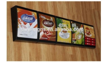 Fast food restaurant acrylic illuminated led menu board