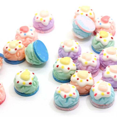 Dolce simulazione Macaron Cake Resin Cabochon per telefono Deco Scrapbooking Artigianato decorativo fai da te Mini Play Food