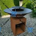Large rusty bbq pit Corten metal Barbecue Grill