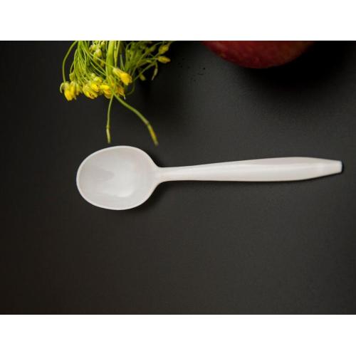 Plastic White Meal Spoon