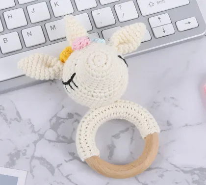 Unicorn Needle Hook Bear Rattle