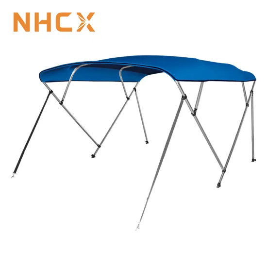 14-Years Factory Blue 4 Bow Bimini Tops for Boats