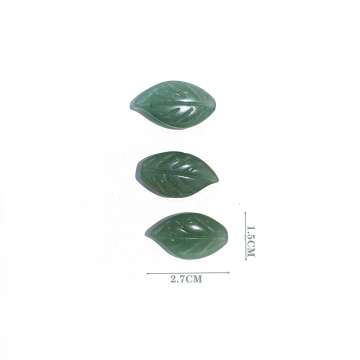 Natuurlijke helende kristallen Maple Leaf ketting met groene Aventurine hanger