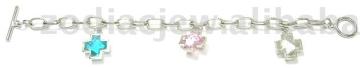 925 sterling silver bracelet with semi-precious stone setting