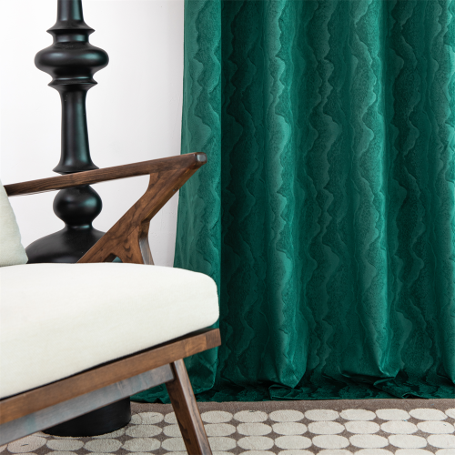 Solid Color Softy Curtain Embossing Velvet Fabric