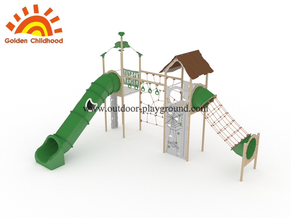 climbing structure with slide