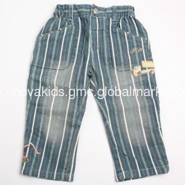 Cotton Washed Denim Pants for Boys, Baby Boy Clothes, Kids Jeans