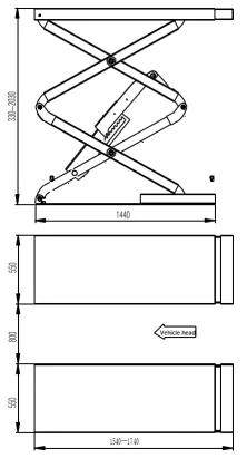 3.5T Scissor Hydraulic Lifters