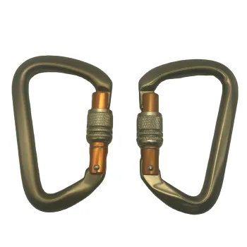 JENSAN Custom 26KN Aviation Aluminum Alloy Screw Locking Carabiners, Clips, and Hooks for Climbing