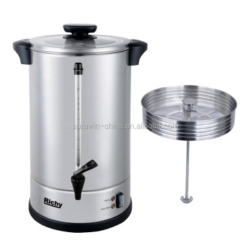 40 Cup Electric Stainless Steel Coffee Urn with Filter for Hotel Catering - Easy Cleanup
