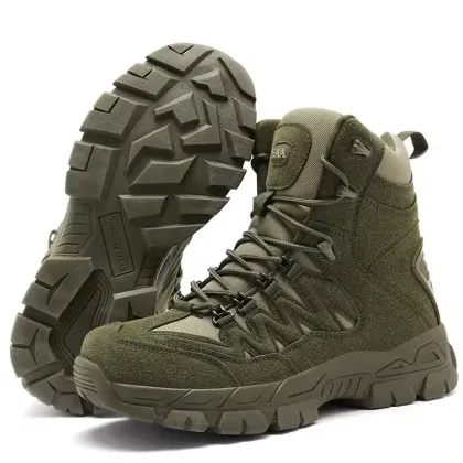 Men's Hiking Boots: Non-slip, Breathable Mesh Casual Hiking Shoes