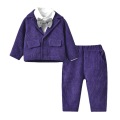 Solid Color Cotton Children's Corduroy Suit