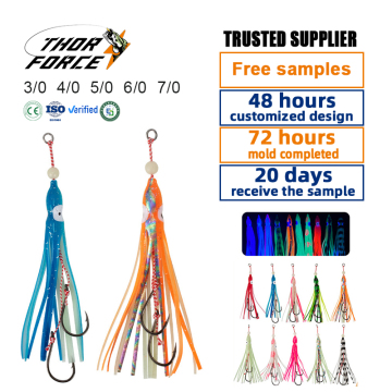 THORFORCE 120mm High Quality Fishing Squid Hooks with Realistic Swimming Action