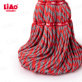 A130073 LiAo Vermelho Cinza Torcido Microfibra Torcida Mop Limpador de Piso com Cabo Longo