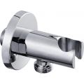 Chromed diverter angle valve for shower arm mounted