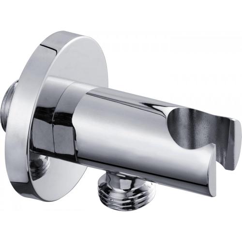 Three-way brass angle valve for shower arm mounted