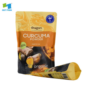 biodegradable plastic standup Crucuma powder food bag