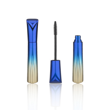 Blue Gold Gradient Mascara Packaging with Two Tones Bottle and False Eyelashes