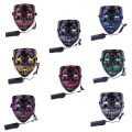 Logo Customization Mask Halloween decoration light up glowing LED party mask Supplier