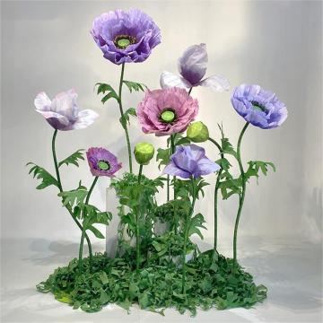 Large-scale Wedding Ceremony Stage Decor with Poppy Flowers