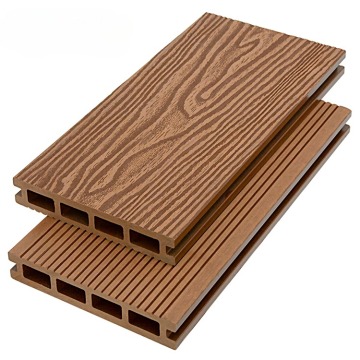 25mm Flat Edge 3D Embossed Wooden Plastic Composite Decking Teak for Swimming Pool