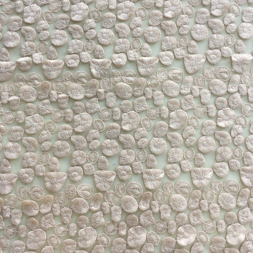 Lt Pink Milky Yarn 3D Embroidery Fabric