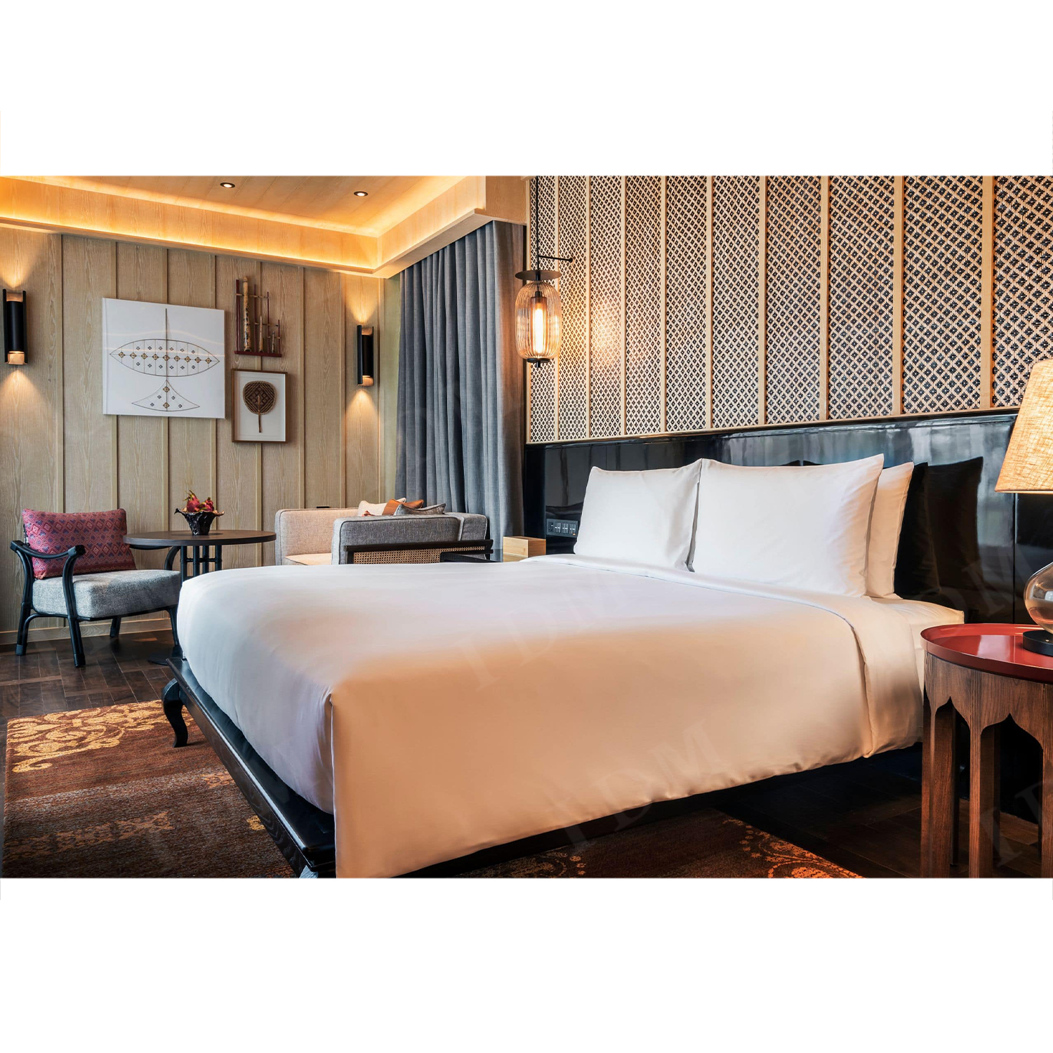 Modern Wood Veneer Hotel Furniture Project
