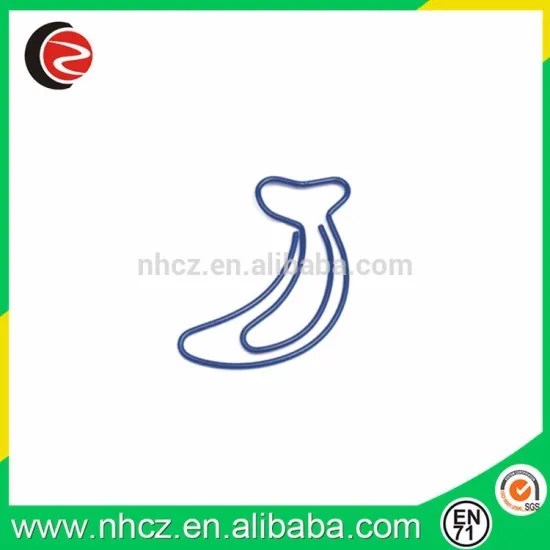 Custom logo metal fruit shaped paper clip
