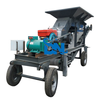 Portable Mobile Stone Jaw Crusher with Vibrating Screen for Limestone, Basalt, and Granite