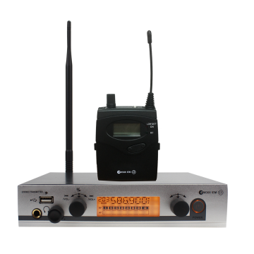 Professional Portable Studio Monitor Speakers with Wireless Microphone and In-Ear Monitors - Natural Silver, CN;GUA Model